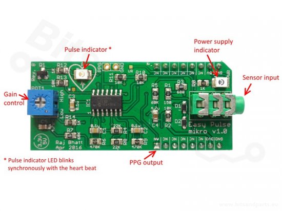 Hartslagsensor Easy Pulse Mikro - Elecrow